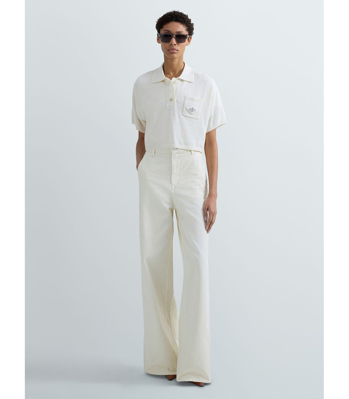 クロップドポロシャツ 詳細画像 ホワイト 2